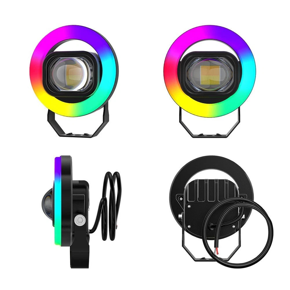 Round Dual Color LED Ring Light for Motorcycle (IP65)