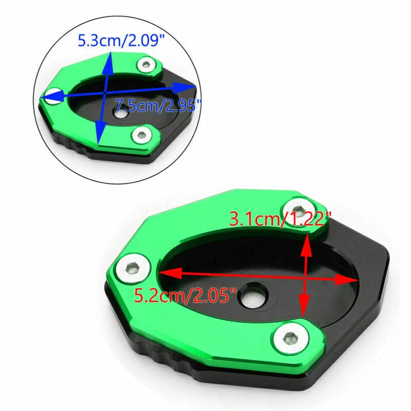 Kickstand Side Stand Plate Extension Pad for Kawasaki Z650 Z900 Z1000SX (2017–2019)