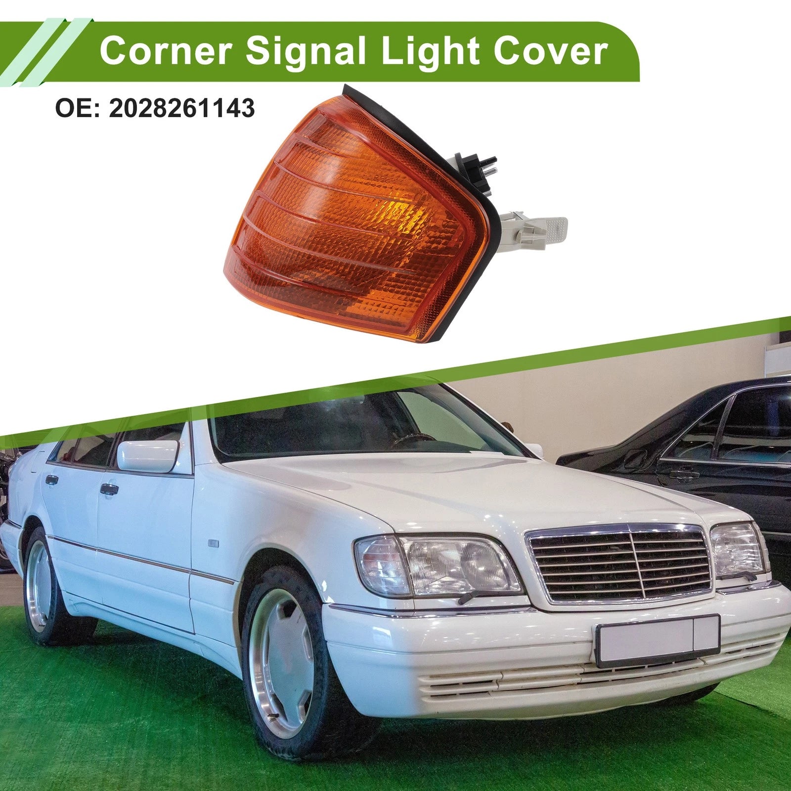 Left Corner Signal Light Cover Replacement for Mercedes-Benz (1994–2000)