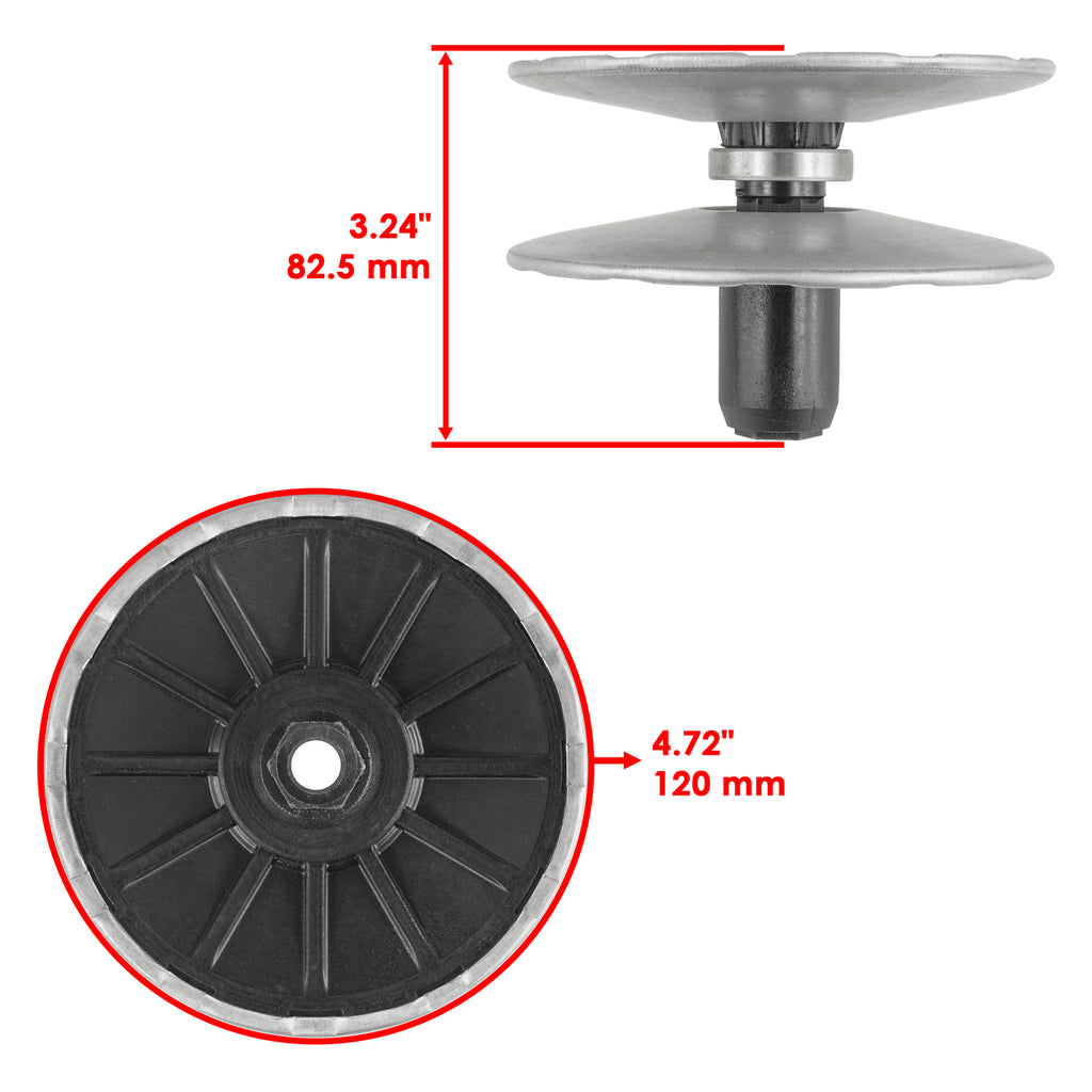 Secondary Transmission Variator Pulley Replacement for John Deere D105 E100 X105 (—)