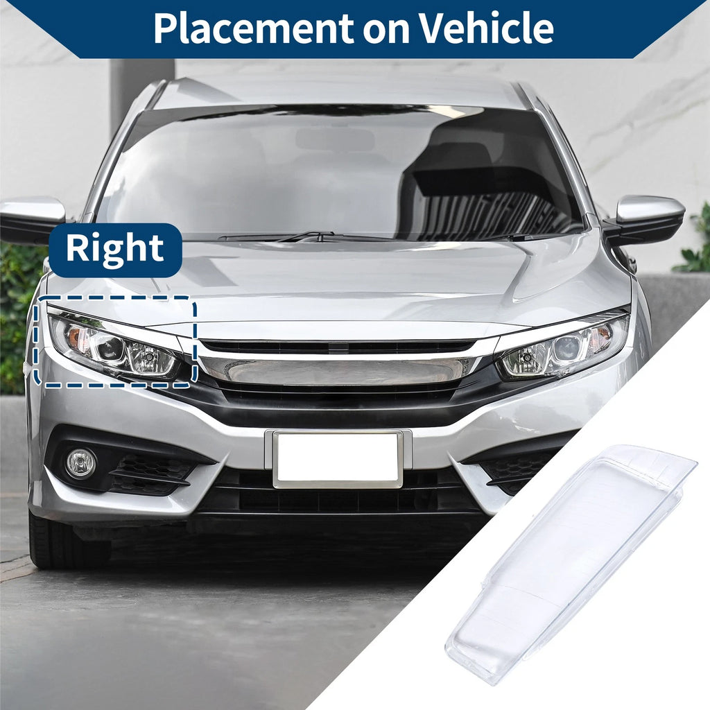 Front Right Headlight Lens Cover Replacement for Audi A4 B6 (2002–2005)
