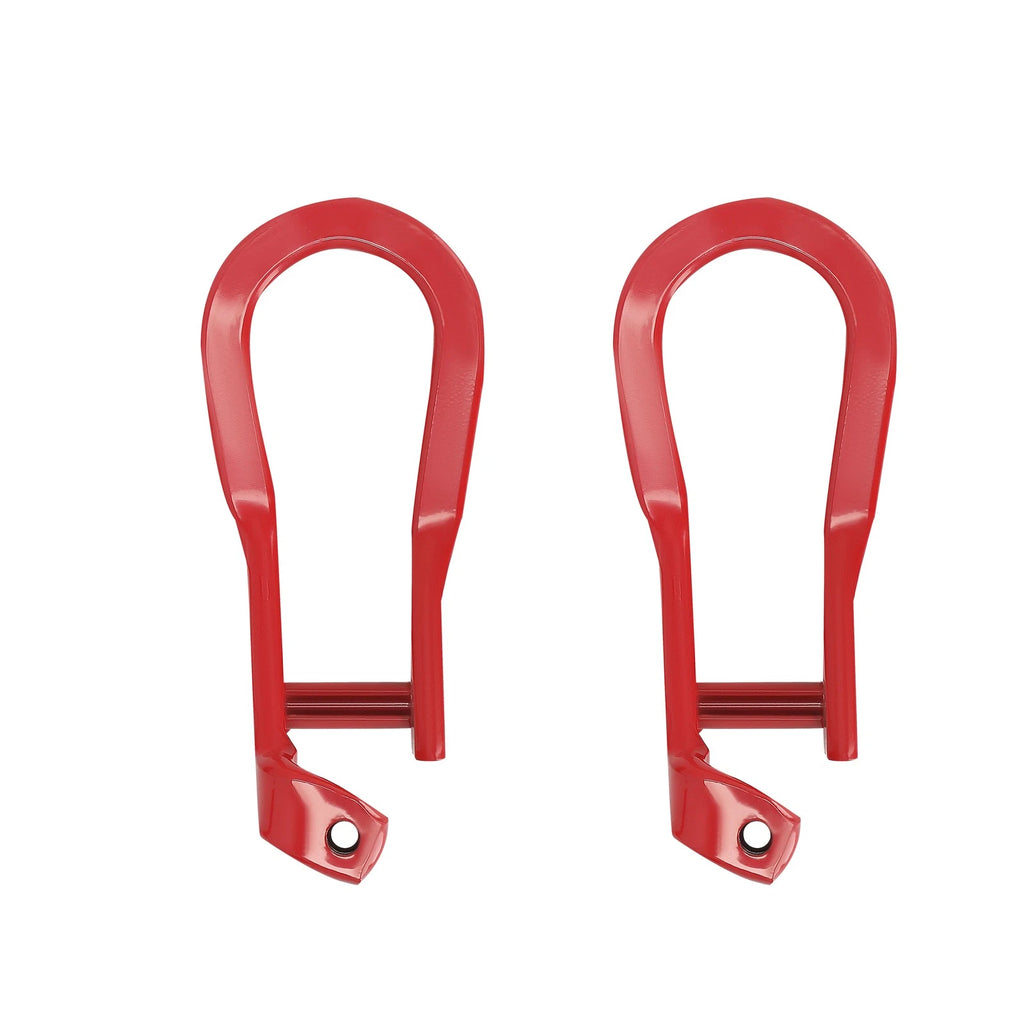 Front Red Tow Hooks Pair for Silverado Sierra 2500 3500 HD (2015–2019)
