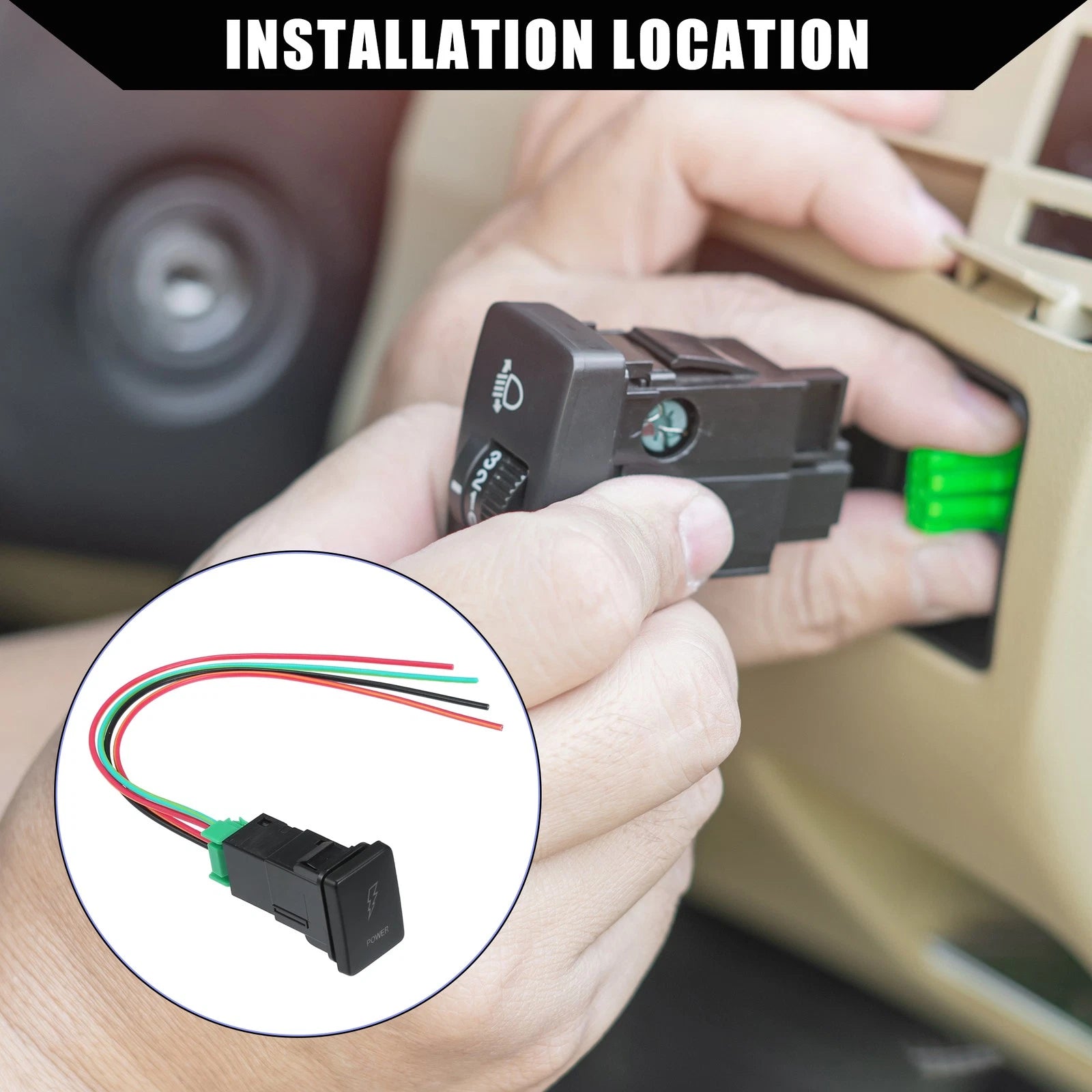 Power Push Button Switch Set for Toyota Land Cruiser 4Runner RAV4 (2005–2020)