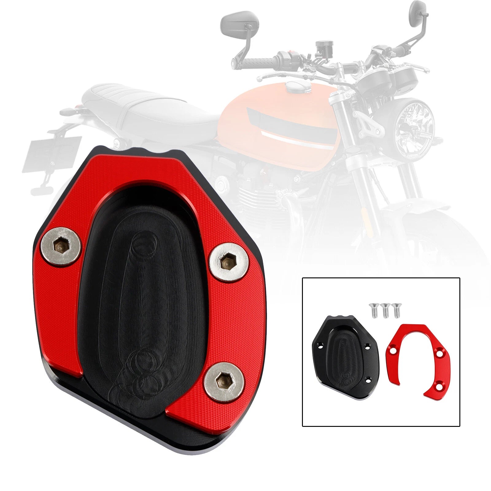 Kickstand Enlarged Plate Pad for Triumph Speed Twin 1200, Thruxton 1200/R (2019–2021)