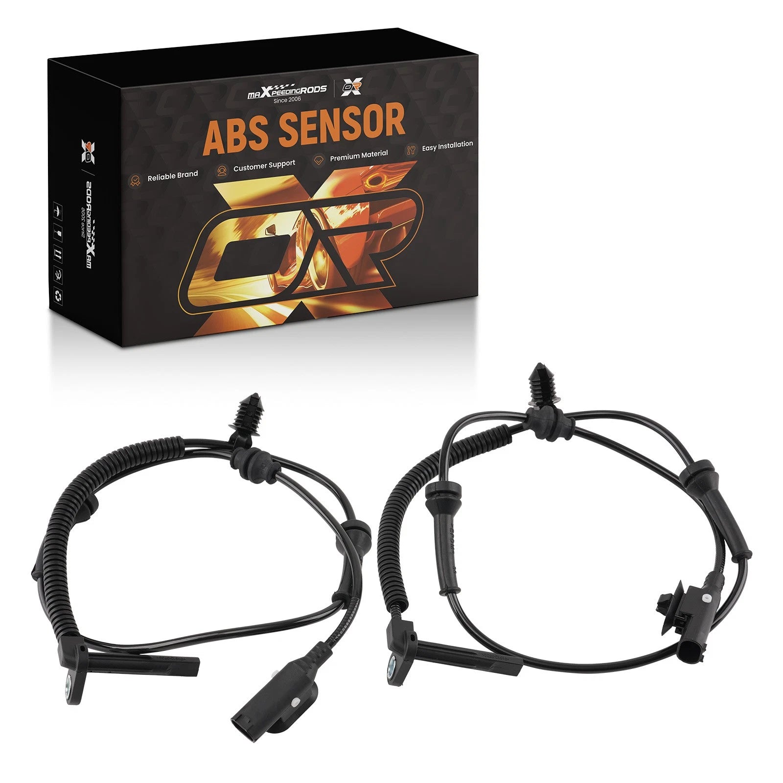 2Pcs ABS Speed Sensor for Jeep Cherokee (2014–2020) 68141887AC 68141887AA