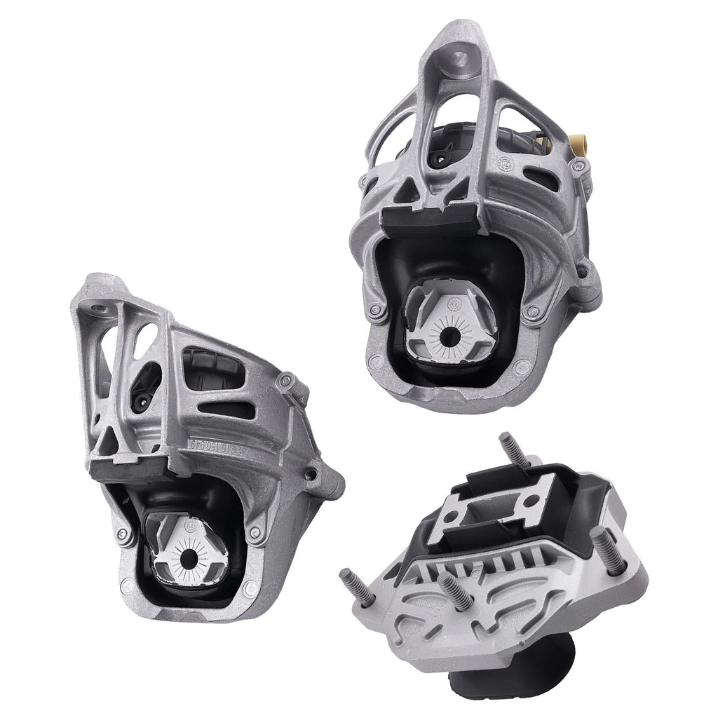 3Pcs Engine Mounts Set for Audi A4 L4-2.0L (2017–2020) 4M0199372FC