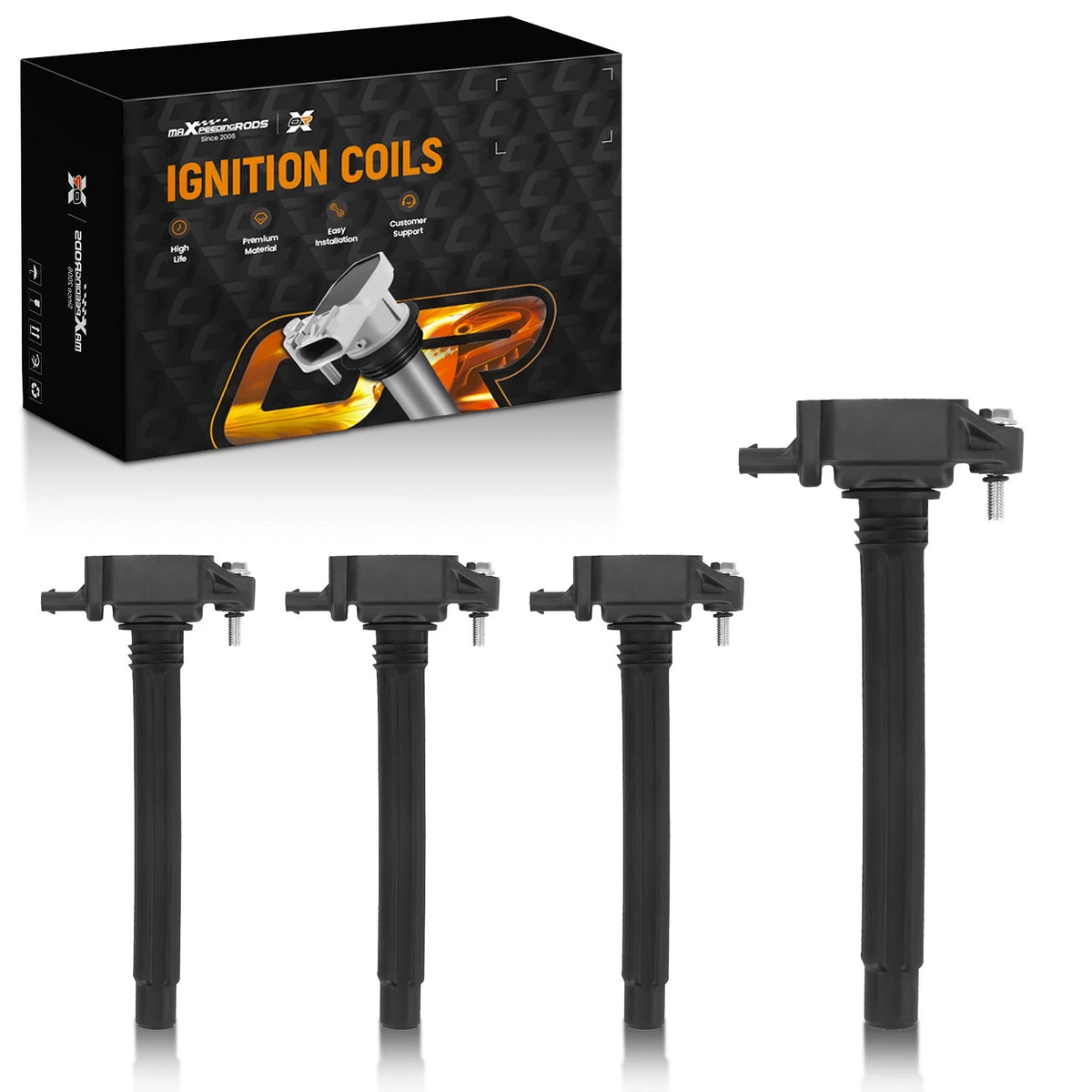 4X Ignition Coil for Dodge Dart Jeep Cherokee Compass Ram ProMaster City (2013–2020)