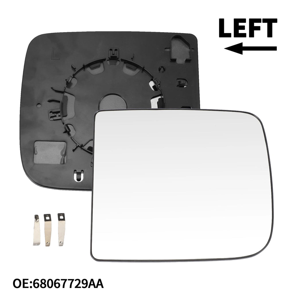 Left Side Mirror Glass for Ram 1500 2500 3500 (2016–2018) No. 68067729AA