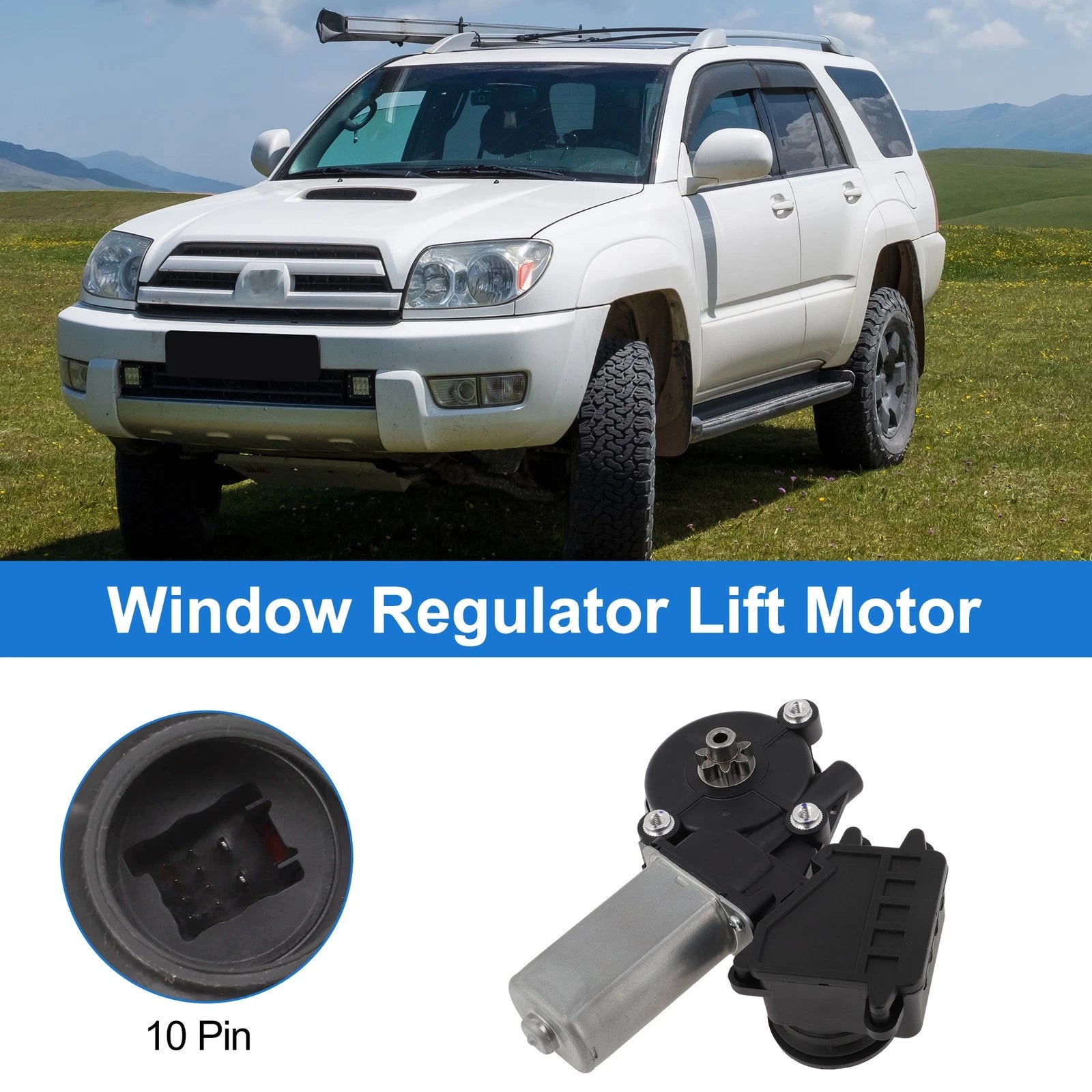 Power Window Regulator Lift Motor Replacement for Toyota 4Runner (2003–2024)