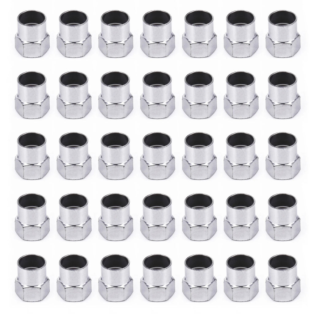 100 Pcs Chrome Valve Stem Caps for Car Truck Auto Wheels
