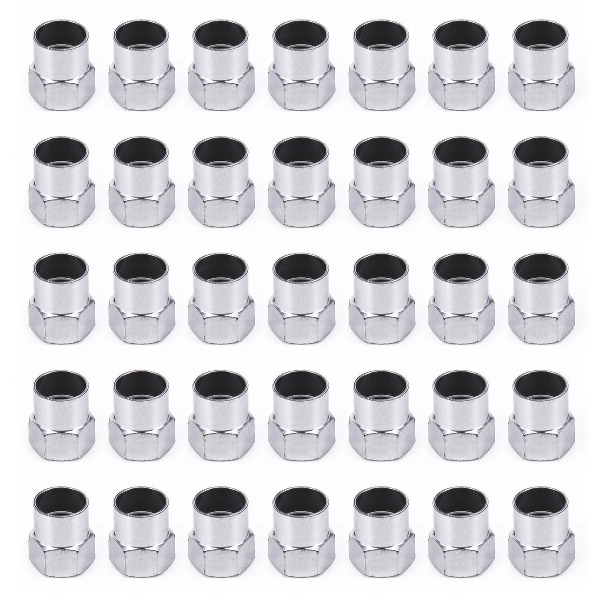 100 Pcs Chrome Valve Stem Caps for Car Truck Auto Wheels