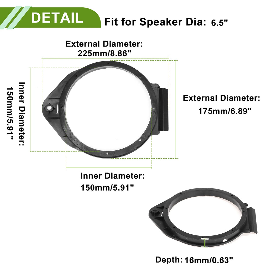 Speaker Spacer Ring Adapter for Chevrolet Cruze (6.5")