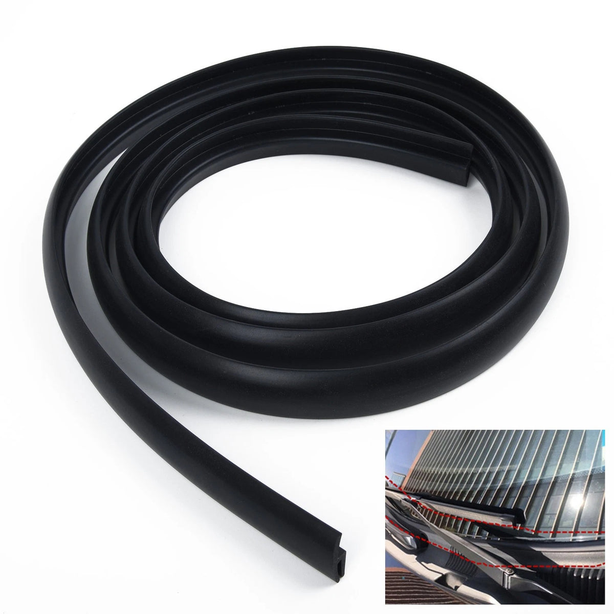 Sealed Strip Exterior Rubber Windshield Replacement for