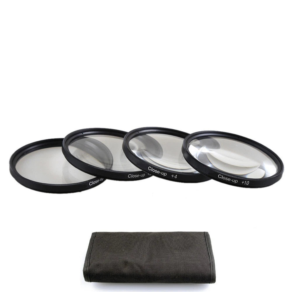 Close Up Macro Lens Filter Kit for Universal DSLR Cameras (49-77mm)