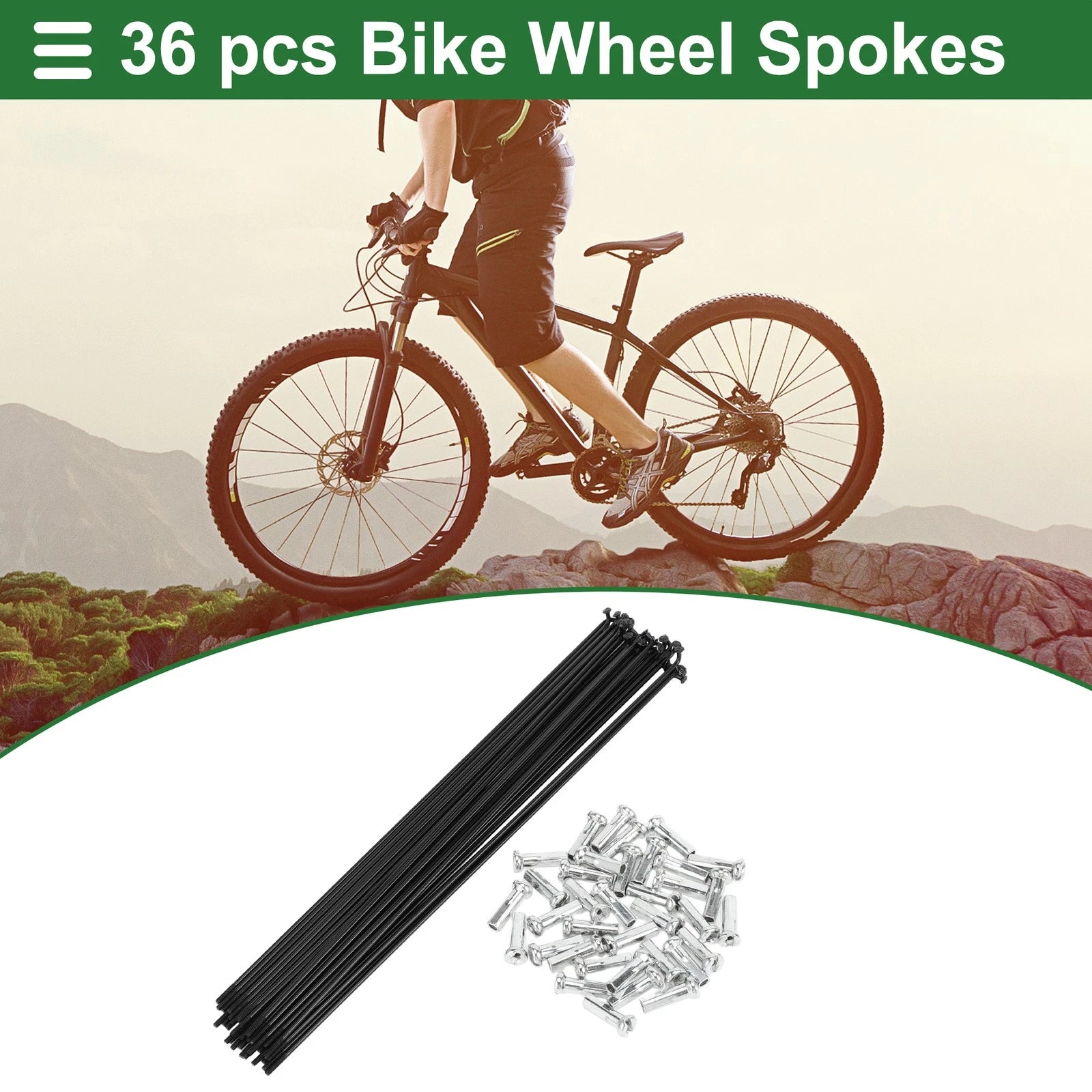 Bicycle Spokes Nipple Replacement Set 14G 269mm for Universal Use
