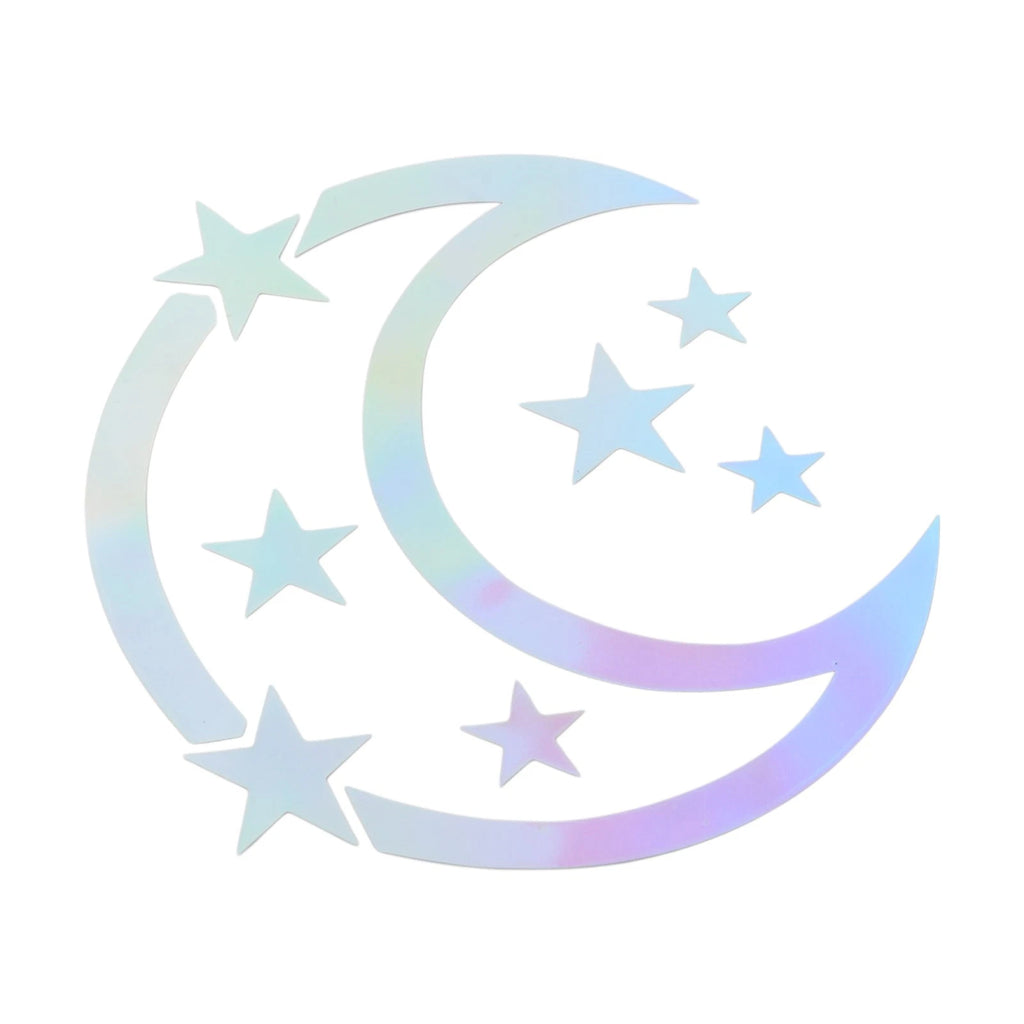 Reflective Bumper Decal for Universal Fit (Colorful Gradient Moon & Stars)