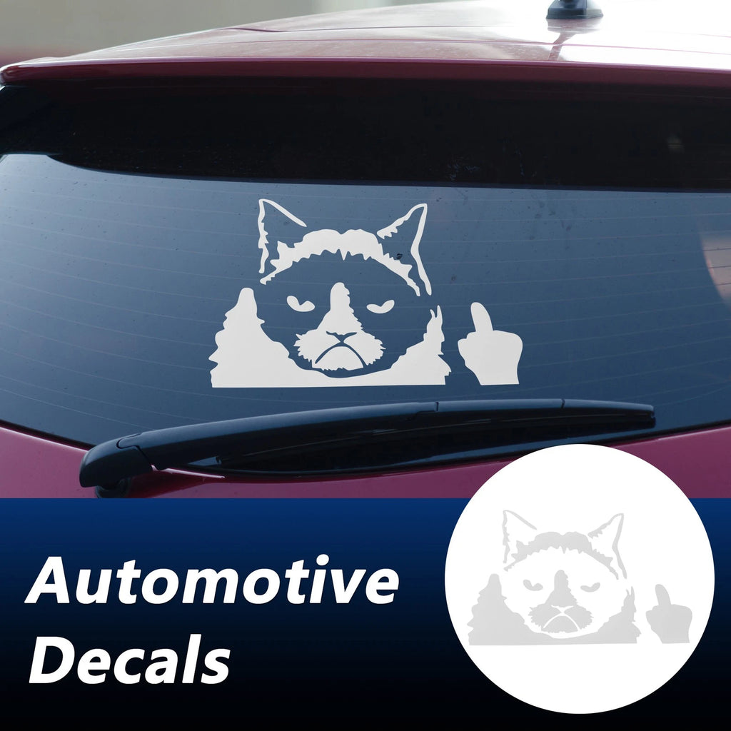 Reflective Bumper Decal for Unhappy Cat (Personalized)
