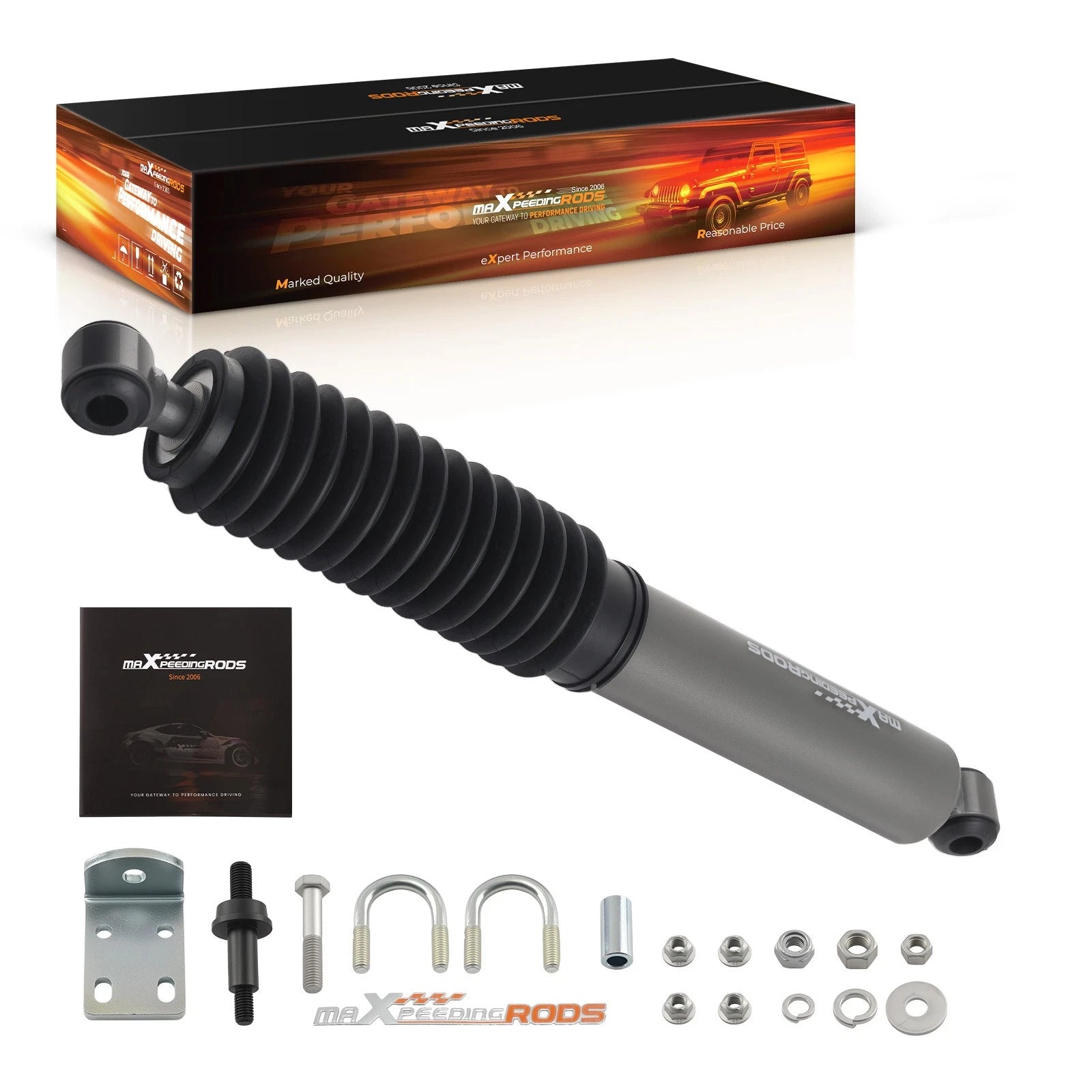 4WD Steering Stabilizer Kit for Chevy S10 (1982–2004) - Complete with Brackets