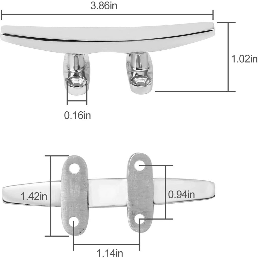 Set of 2 Stainless Steel Cleats for Jet Ski Kayak Docking