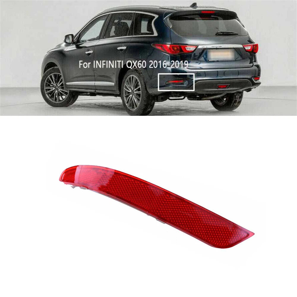Left Driver Side Rear Bumper Reflector Light Cover for Infiniti QX60 (2016–2019)