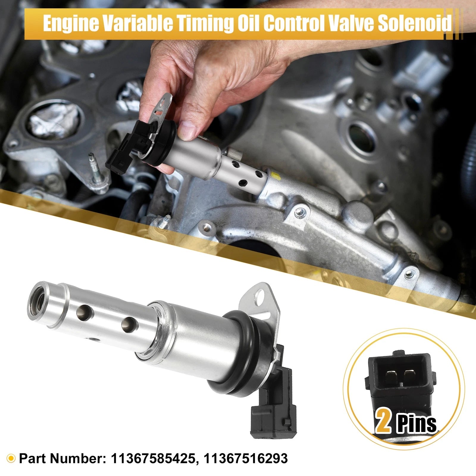 Engine Variable Valve Timing VVT Solenoid Replacement for BMW 328i E90 (2007–2013)