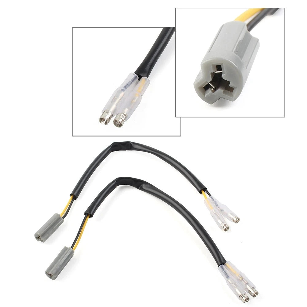 2pcs Turn Signal Marker Wire Adapters Plug Connectors Leads For YAMAHA Indicator