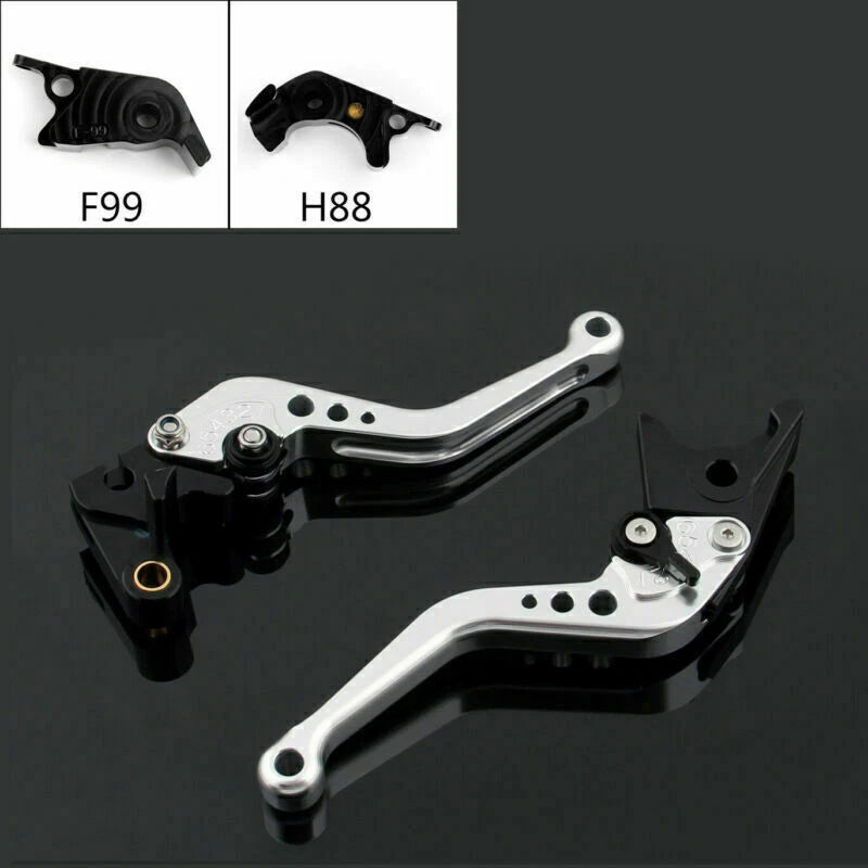 Short Brake Clutch Levers for Kawasaki ZZR/ZX1400 SE (2016–2017) Silver T9