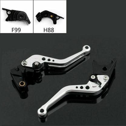 Short Brake Clutch Levers for Kawasaki ZZR/ZX1400 SE (2016–2017) Silver T9