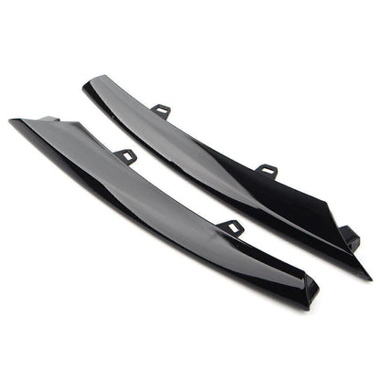 Pair Gloss Black Front Side Grille Molding Trim for Jaguar XJ (2010–2015)