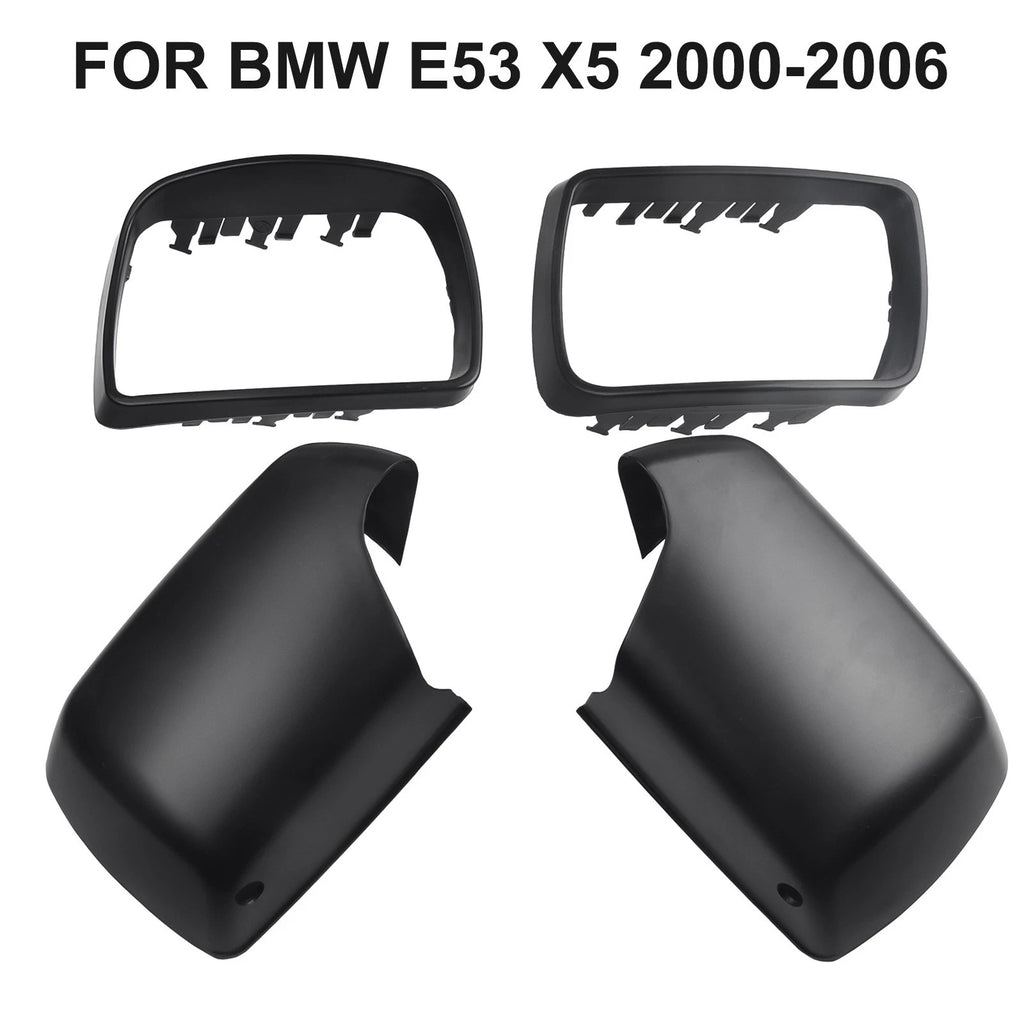 Wing Door Mirror Cover Cap + Trim Ring Set for E53 (2000–2006)
