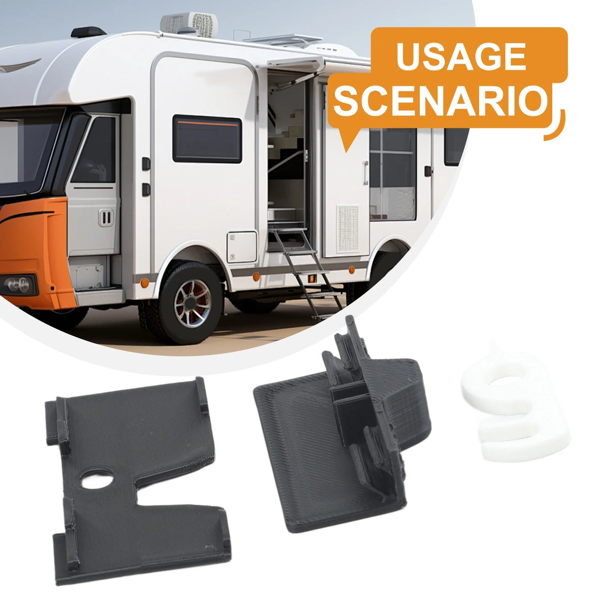 3 Piece Door Lock Backplate for Dometic Fridge RV Campervan Applications