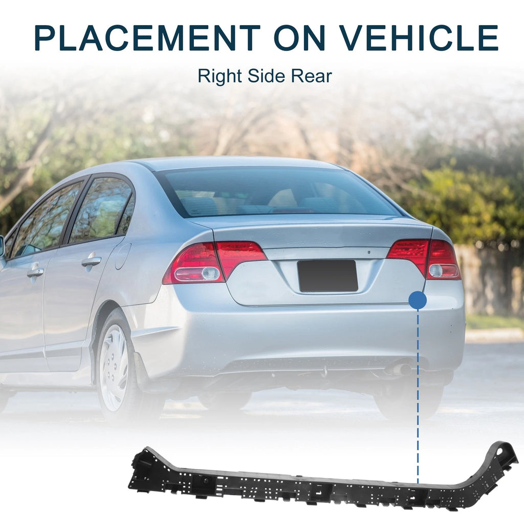 Right Rear Bumper Retainer Bracket Replacement for Honda Civic Sedan (2001–2005)