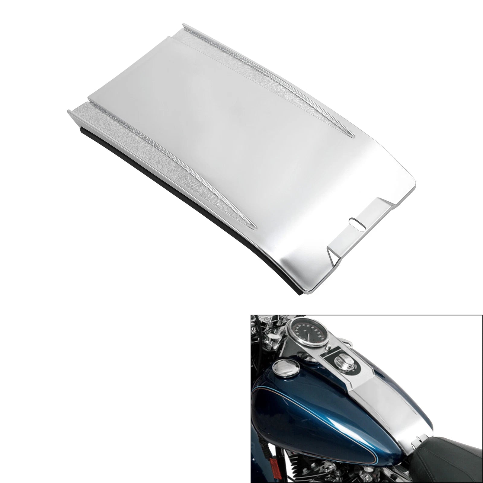 Chrome Lower Dash Extension Panel for Harley Softail Fatboy Deluxe (2000–2017)
