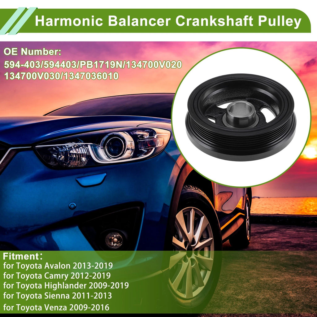 Engine Harmonic Balancer Crank Pulley Replacement for Toyota Avalon (2005–2015)