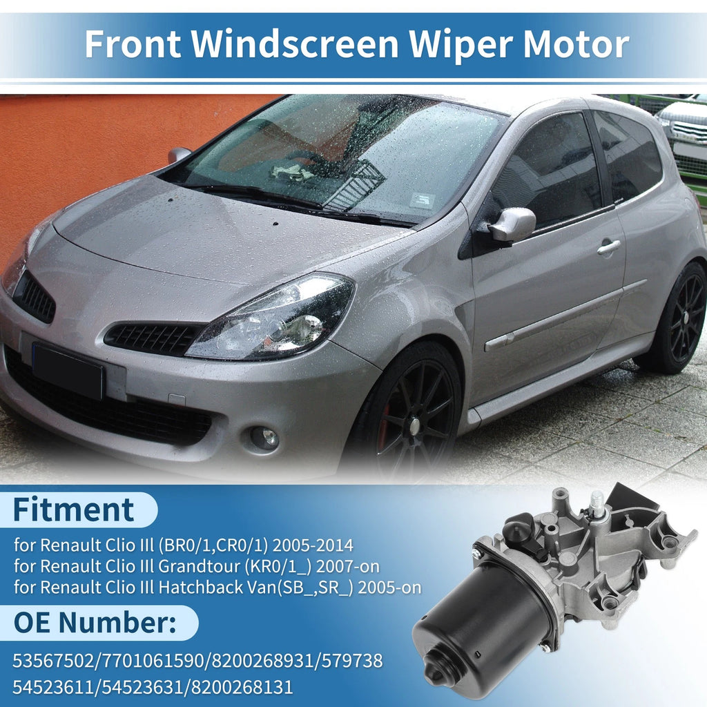 Front Windscreen Wiper Motor for Renault Clio III (2005–2012) No.53567502