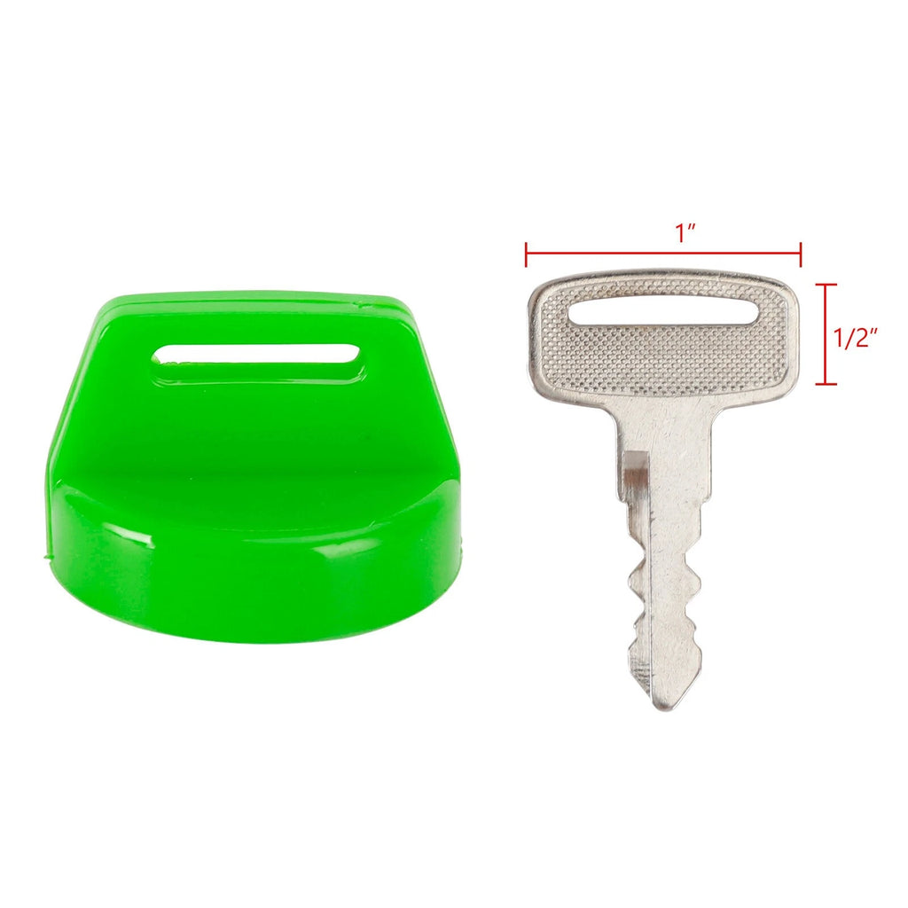 5X Green Ignition Key Cover w/Nut for Polaris RZR XP 570 800 900 1000 (2015–2021)
