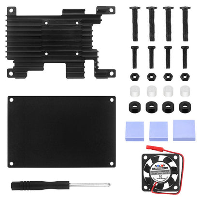 R Aluminum Case with Active Passive Cooling Fan for Orange Pi 3 LTS (2018–2023)