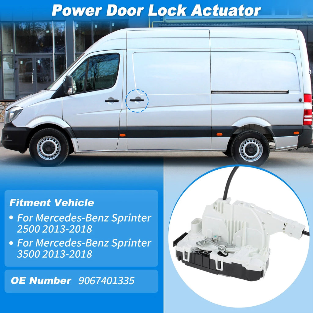 Door Lock Actuator Replacement for Mercedes-Benz Sprinter 2500 3500 (2013–2018)