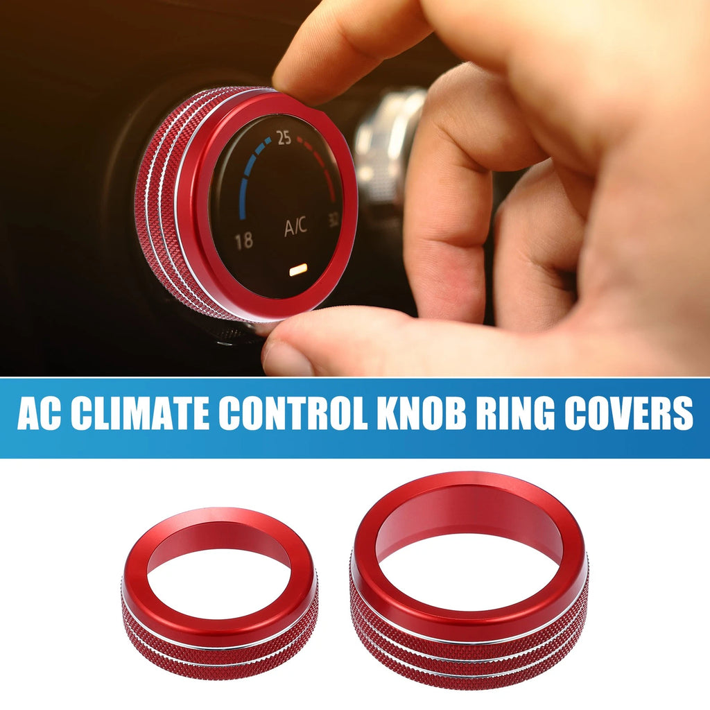 Car AC Radio Switch Knob Cover Decals for Dodge Durango (2014–2020)