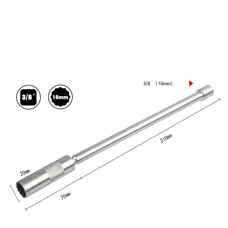 14mm 16mm Magnetic Spark Ignition Socket Extended Thin Wall Chrome Steel