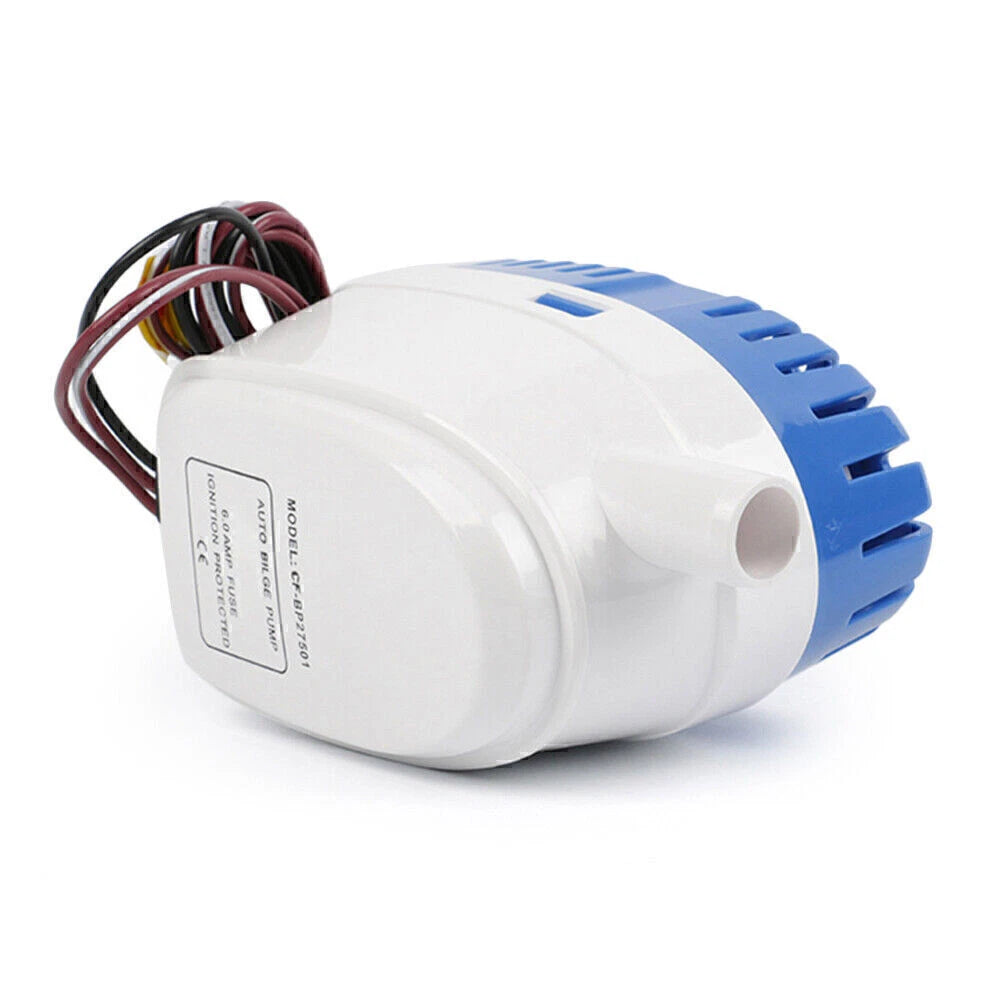 24V 600 GPH Automatic Submersible Bilge Pump with Float Switch for Boats