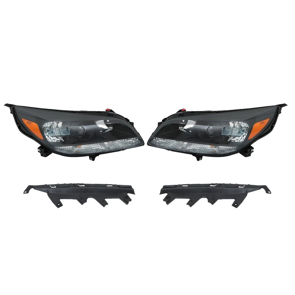 Halogen Headlights for Chevy Malibu LS LT (2013–2016) Left + Right Black