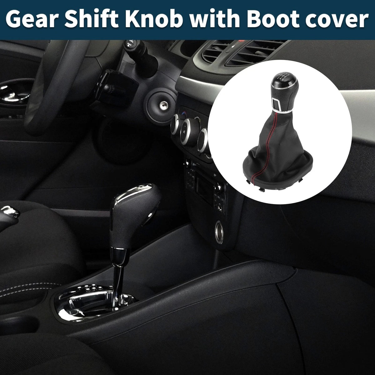6 Speed Gear Shift Knob with Cover for Volkswagen Touran (2003–2010)