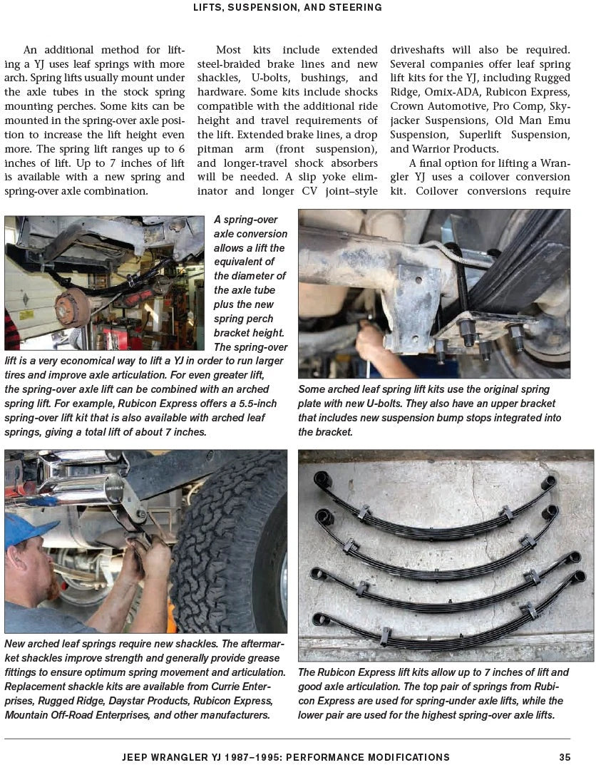 Performance Modifications Book for Jeep Wrangler YJ (1987–1995)