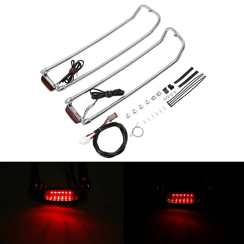 Chrome Saddlebag Lid Top Rails LED Light for Harley Electra Road Glide (1994–2013)
