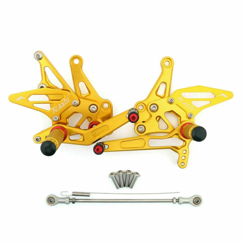 Aluminum Rearsets Footpegs Pedals for Kawasaki Z 1000 (2010–2017) Gold T9