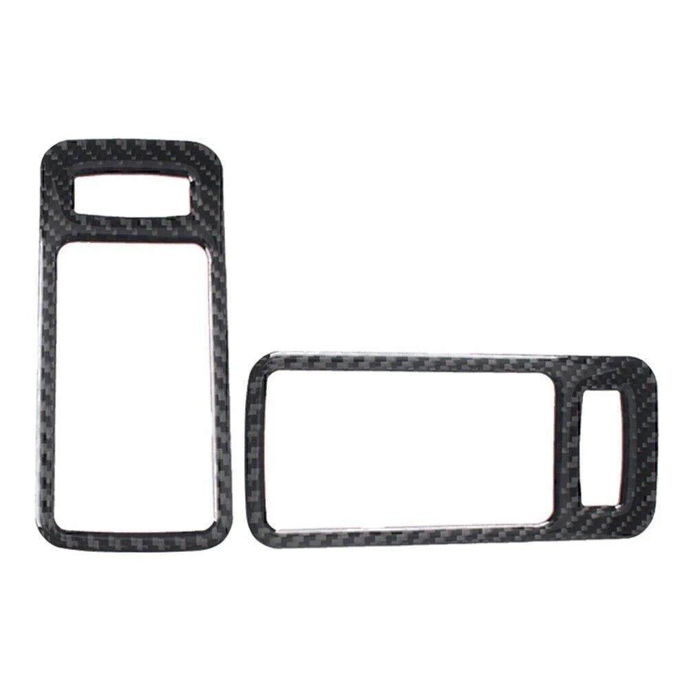 2X Carbon Fiber Interior Door Handle Shell Trim for Ford Mustang (2009–2013)
