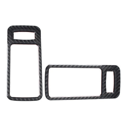 2X Carbon Fiber Interior Door Handle Shell Trim for Ford Mustang (2009–2013)