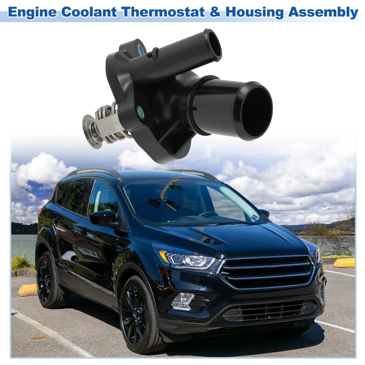 Thermostat Assembly for Ford Ecosport, Escape, Focus, Ranger, Transit Connect (2013–2023)