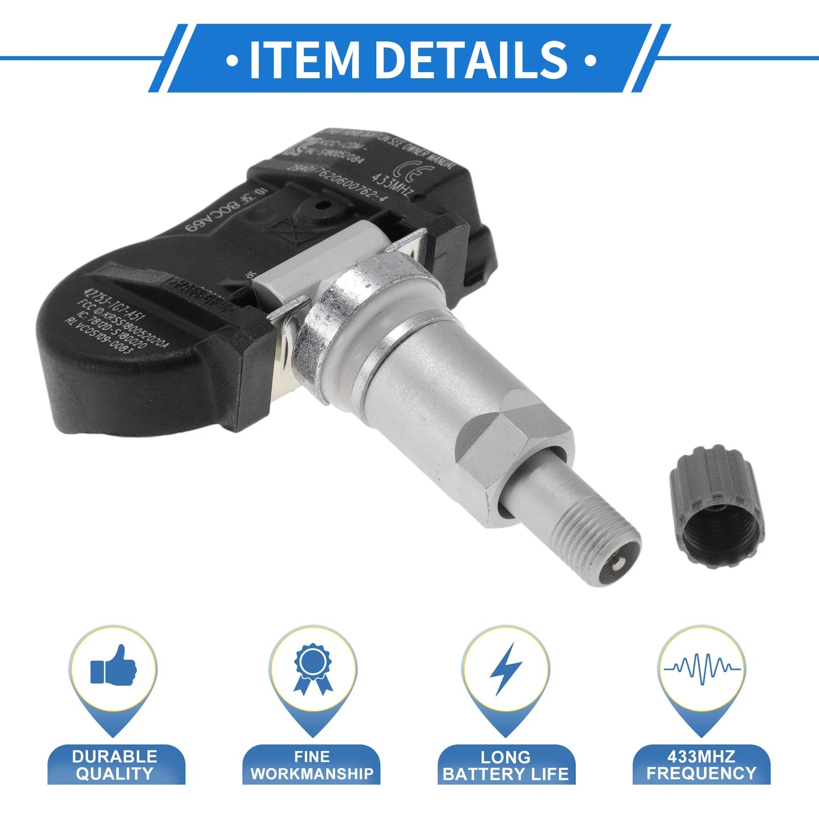 TPMS Sensor No. 42753TG7A51 for Honda Pilot (2016–2017)